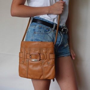 TIGNANELLO Brown Leather Crossbody Bag Wallet NWOT